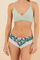 Womensecret Panty brasileño ancho encaje flores verde verde