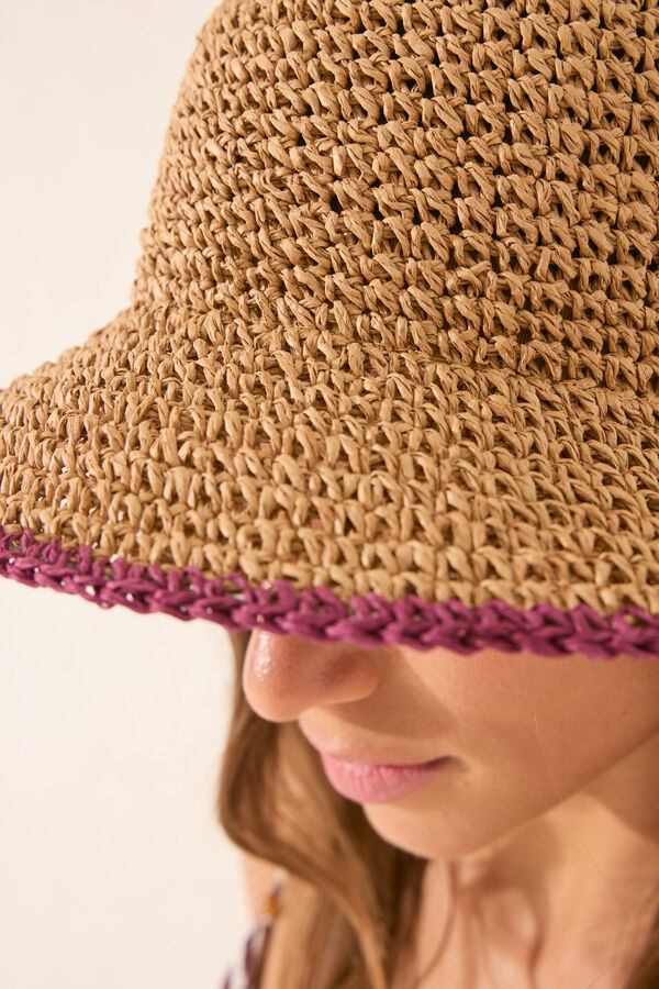 Womensecret Sombrero sombrero rafia gris