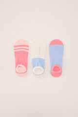 Womensecret Pack de 3 calcetines invisibles estampado