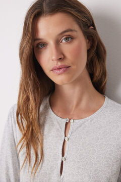 Womensecret Camisón corto 100% algodón paisley blanco