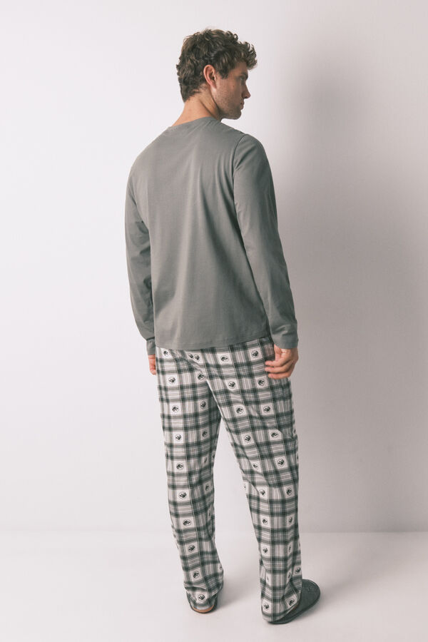 Women'secret Pijama larga para hombre "Jurassic World" 100 % algod&oacute;n kaki