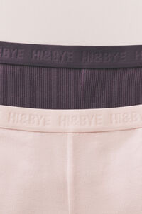 HI&BYE Pack 2 panties boxer de algod&oacute;n morado rosa