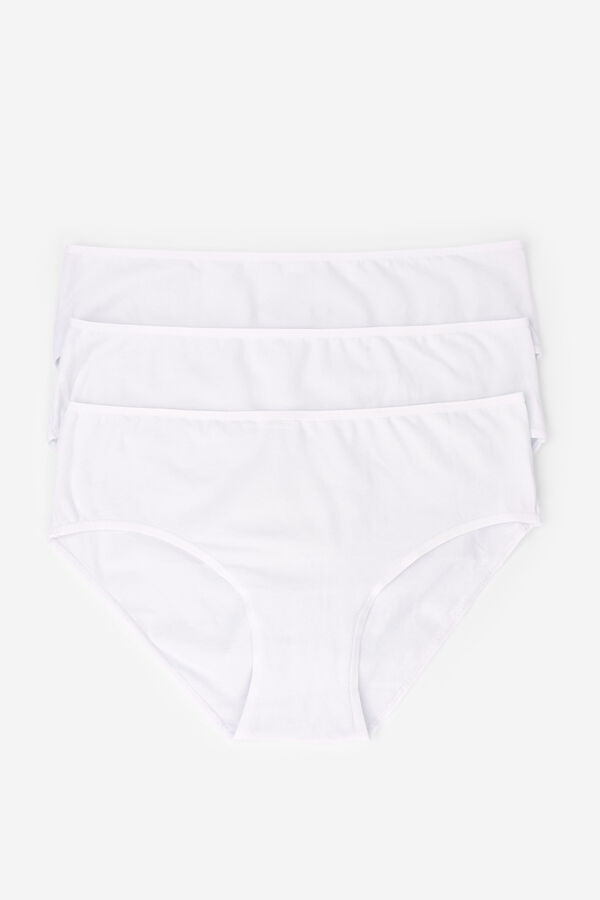 Womensecret Pack 3 panties de algodón blanco