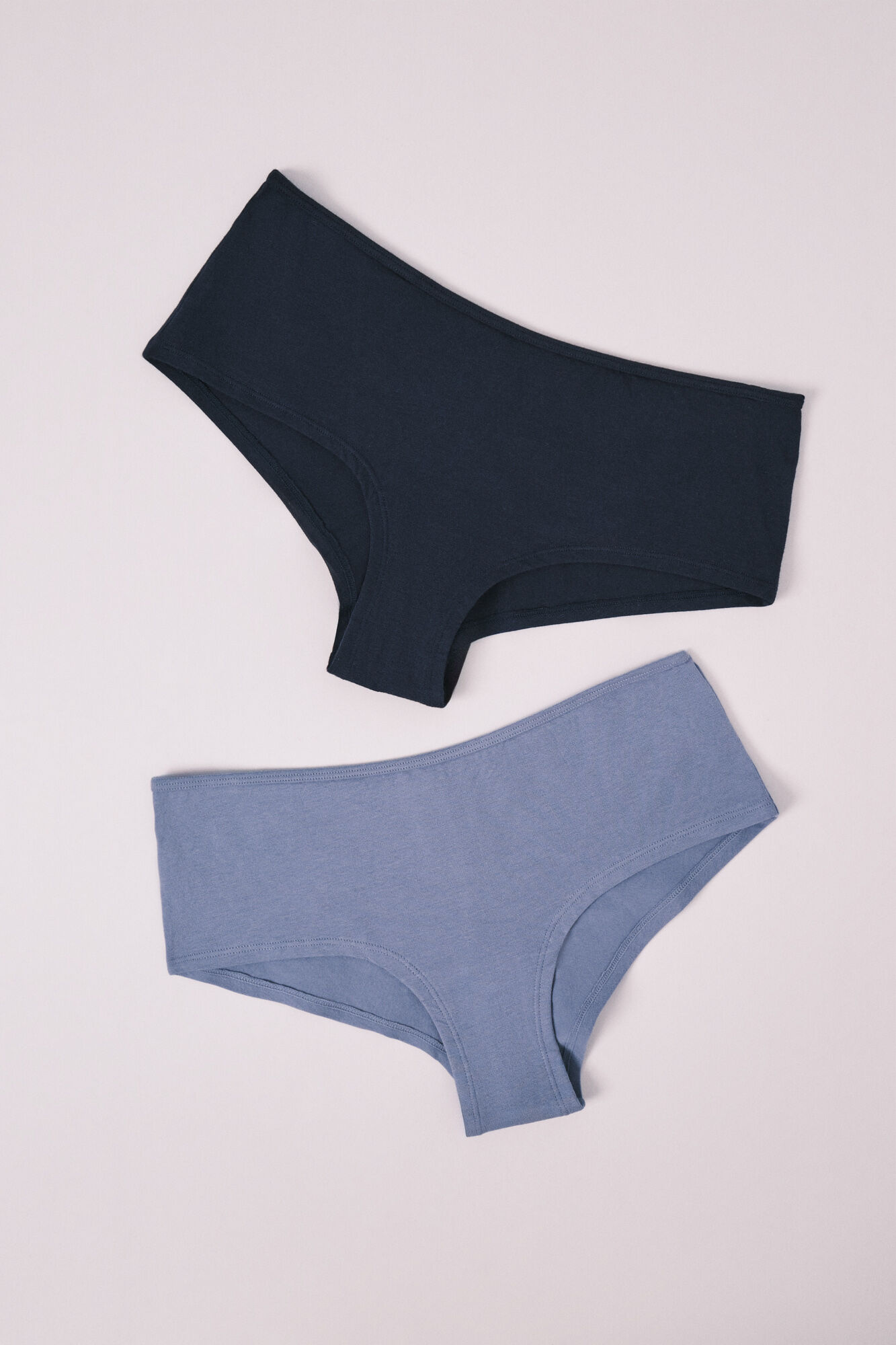 HI&BYE Pack 2 panties culotte corte U azul