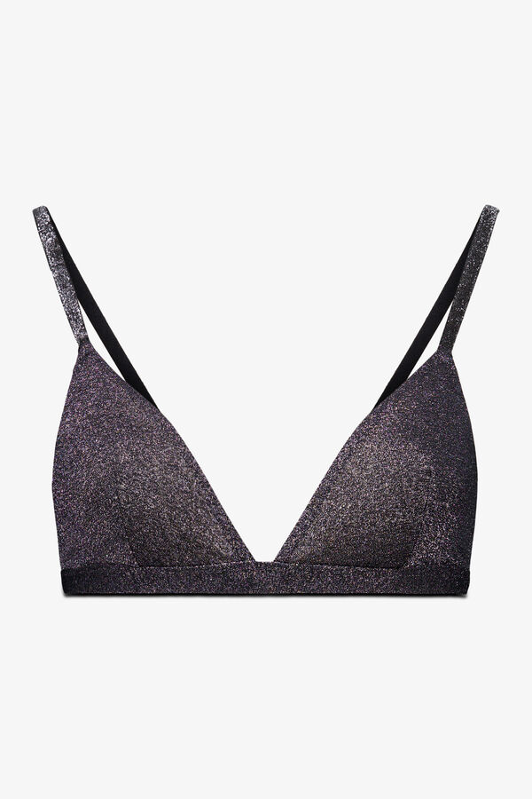 Womensecret Brasier de lúrex de terciopelo negro NATURAL negro