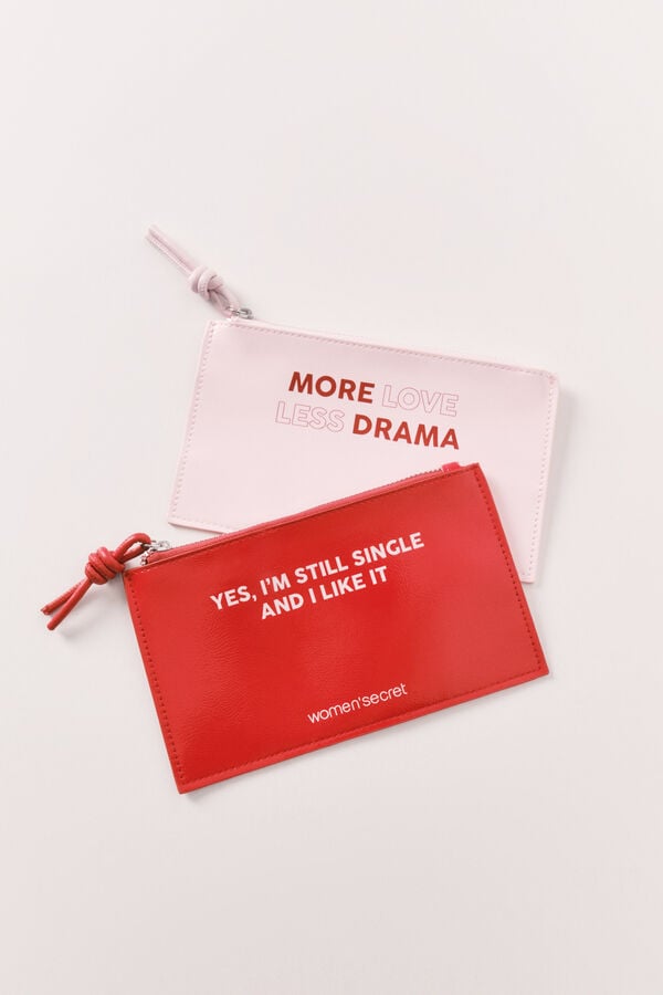 Women'secret Monedero mini de charol rojo rojo