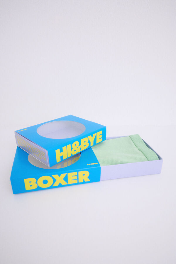 Womensecret Pack 2 bragas bóxer blanco, verde blanco
