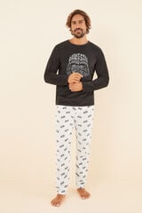 Womensecret Pijama larga polar hombre Star Wars negro
