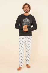 Womensecret Pijama larga polar hombre Star Wars negro