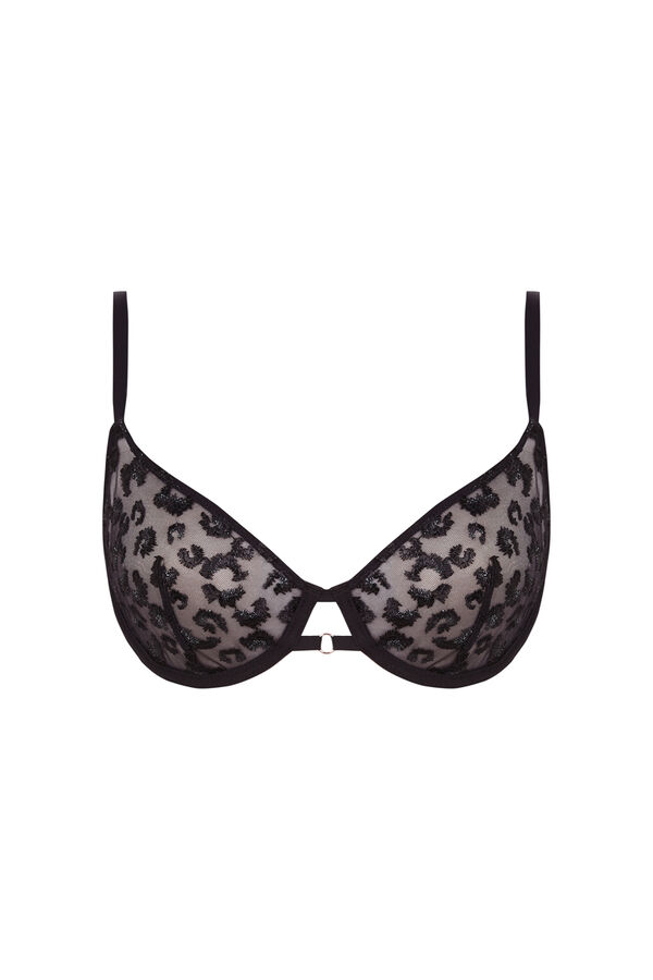 Women'secret PRETTY brasier negro de tul bordado negro