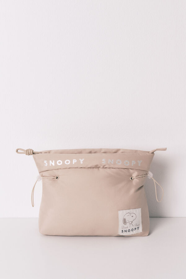 Women'secret Neceser acolchado beige de Snoopy nude