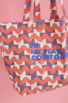 Womensecret Bolso tote estampado rojo estampado