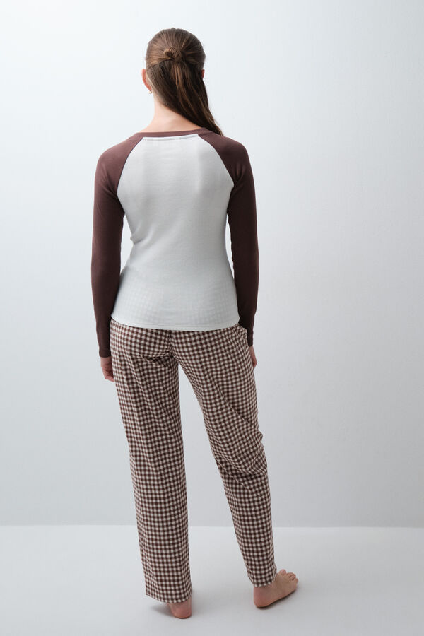 Women'secret Pijama larga de algod&oacute;n Winnie The Pooh caf&eacute;