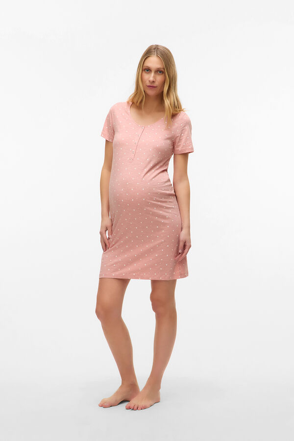 Mamalicious Camisón de premamá y lactancia rosa