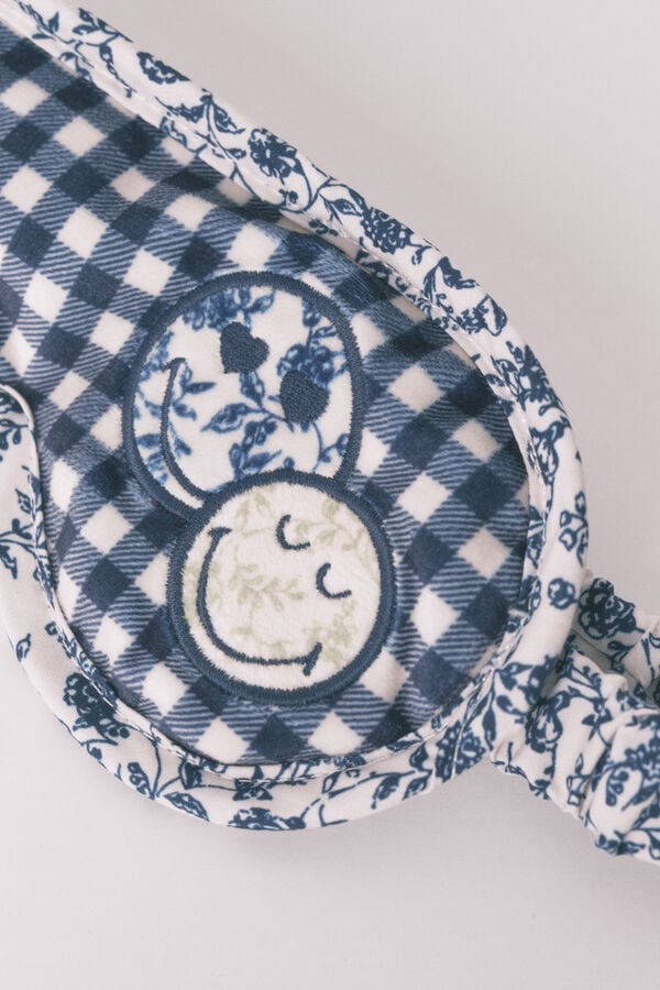 Women'secret Máscara de velour azul sonriente estampado