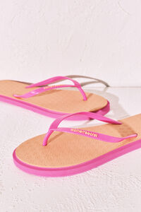 Women'secret Chanclas de dedo con textura floral naranja