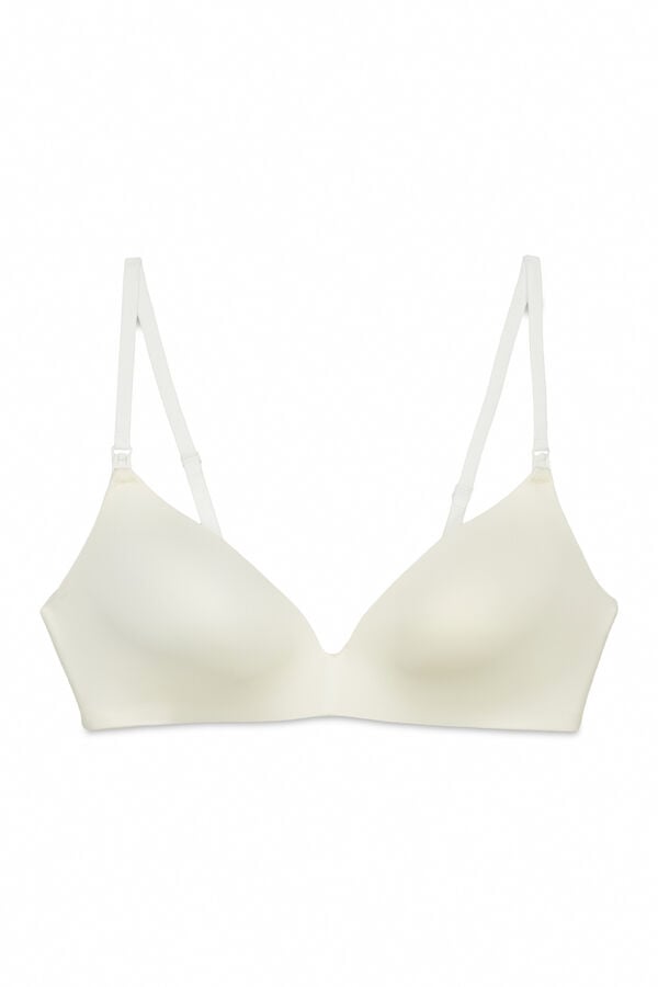 Women'secret Brasier lactancia triangular con relleno blanco LOVELY marfil