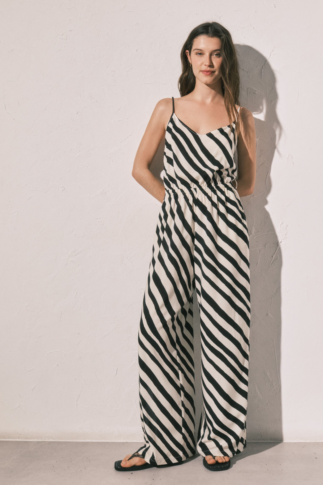 Women'secret Jumpsuit largo estampado cebra