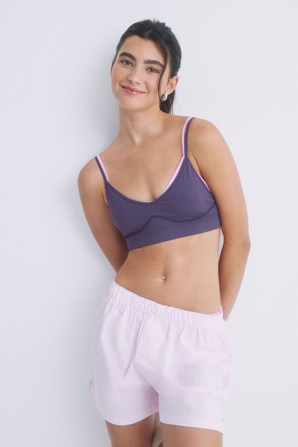 Womensecret Brasier crop seamless morado morado/lila