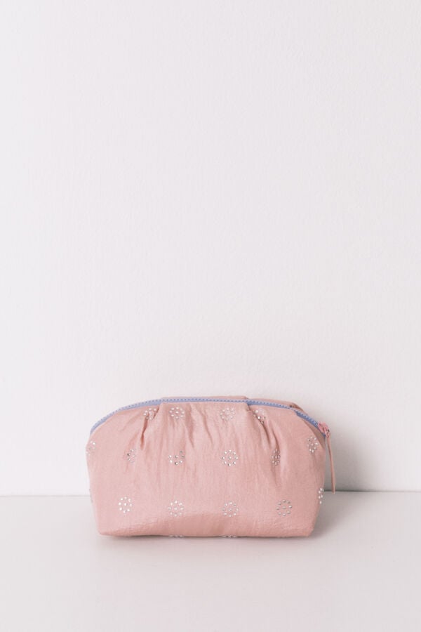 Women'secret Neceser con acolchado rosas y lentejuelas  morado/lila