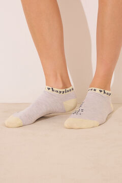 Womensecret Pack de 3 calcetines short de Snoopy estampado