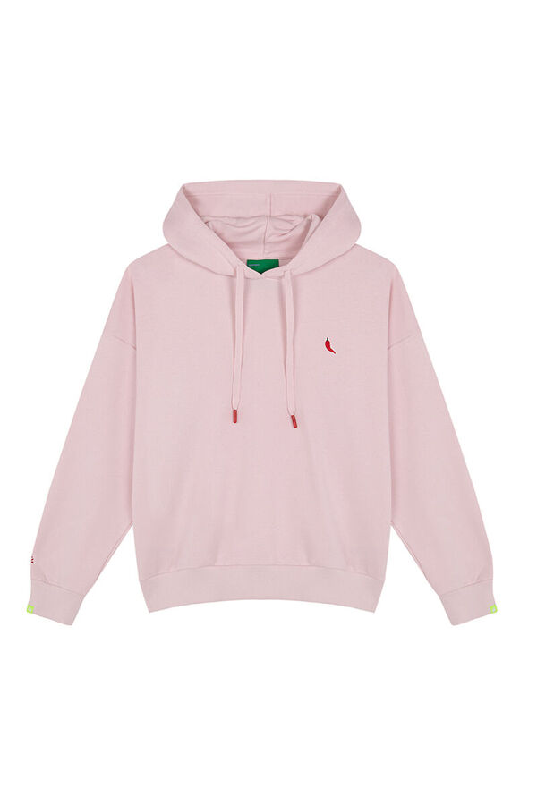 Womensecret Sudadera capucha felpa algodón rosa rosa