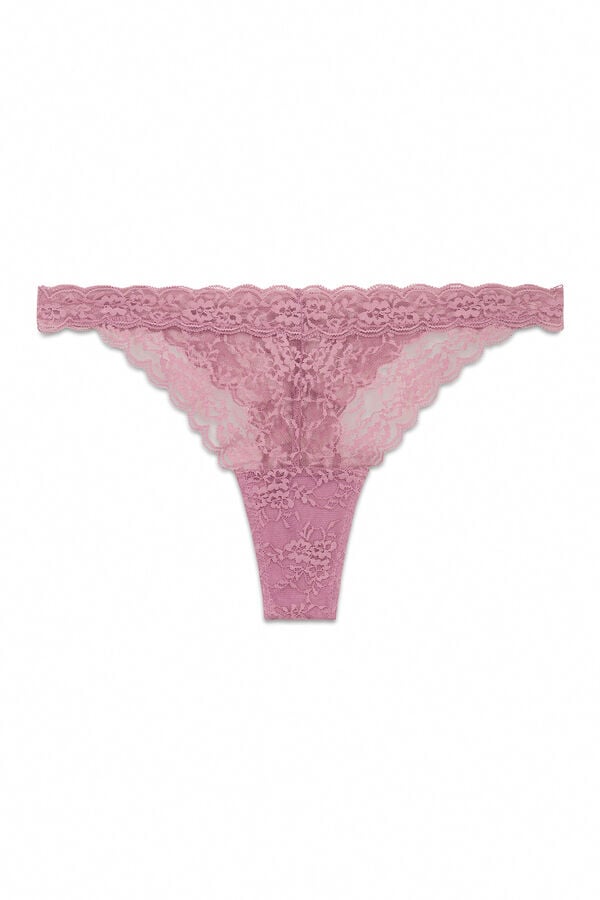 Women'secret Encaje de tanga rosa rosa