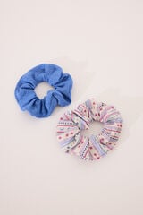 Womensecret Pack de 2 gomas para el pelo rosas y multicolor estampado
