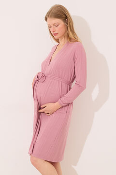 Womensecret Bata midi de punto " premamá " en color rosa rosa