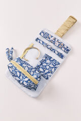 Women'secret Joyero enrollable estampado de flores azul estampado