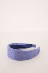Womensecret Diadema bordado en azul y blanco azul