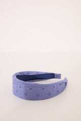 Womensecret Diadema bordado en azul y blanco azul