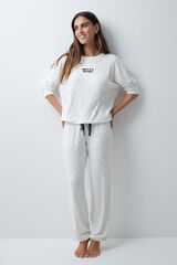 Women'secret Pijama larga de estrellas Betty Boop marfil