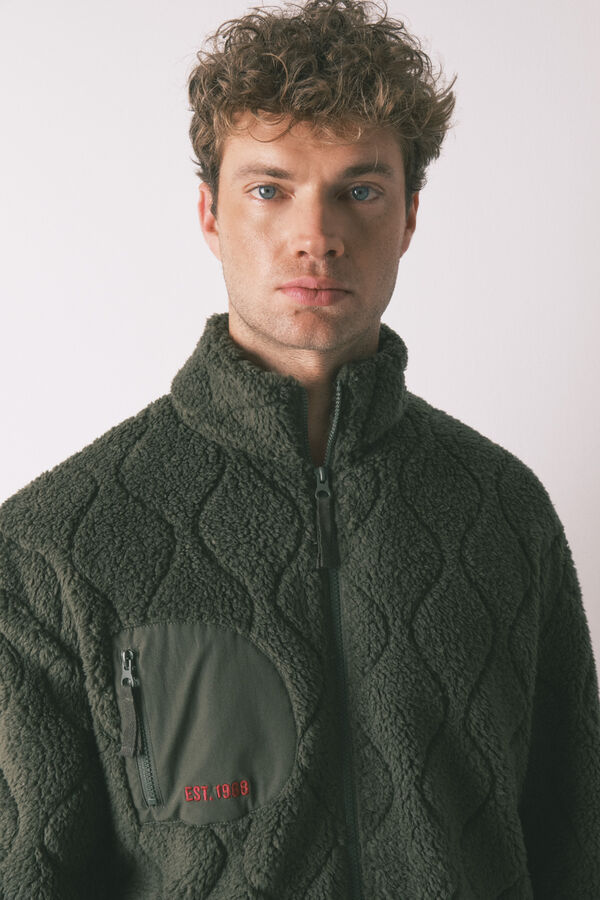 Women'secret Bata short de borrego verde de Hotwheels para hombre kaki