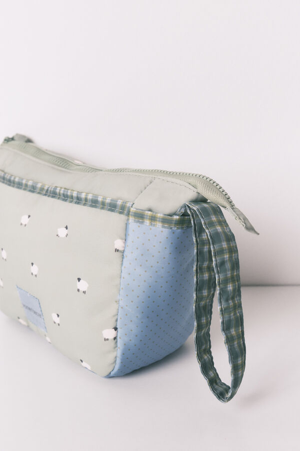 Women'secret Neceser mediano cremallera ovejas verde