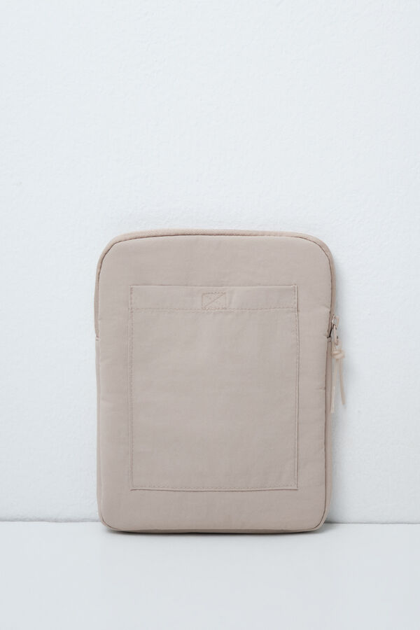Women'secret Funda tablet acolchada beige caf&eacute;