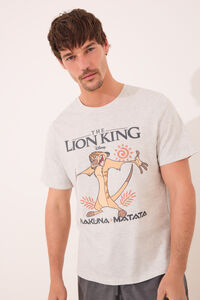 Womensecret Pijama gris oscuro del Rey León gris