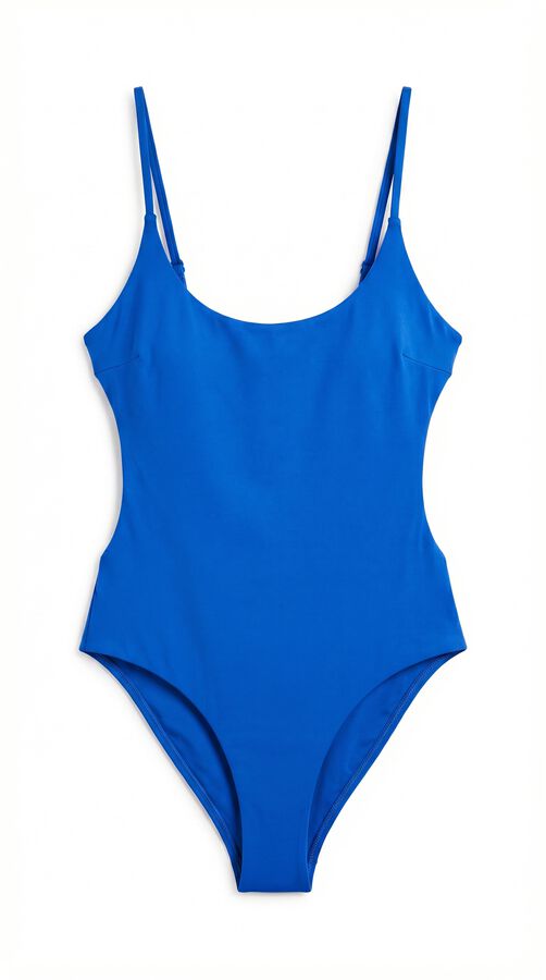 HI&BYE Traje de ba&ntilde;o escote en V azul estampado