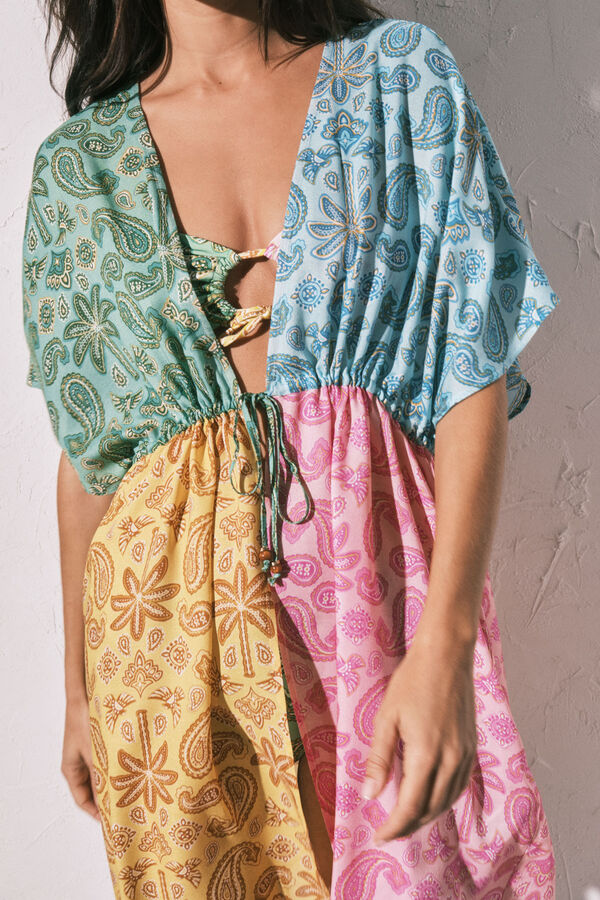 Women'secret T&uacute;nica corta abierta estampado multicolor estampado