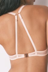 Women'secret Brasier cuello halter de tul rosa con cierre especial rosa