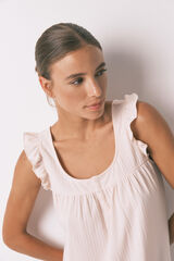 Womensecret Camisón corto de canalé rosa rosa
