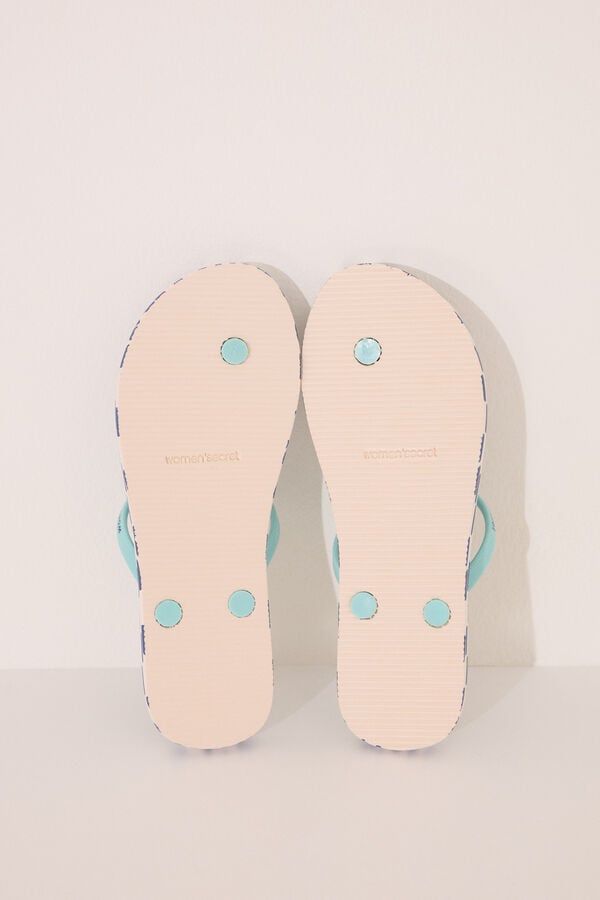 Womensecret Chanclas con estampado geométrico de Snoopy estampado