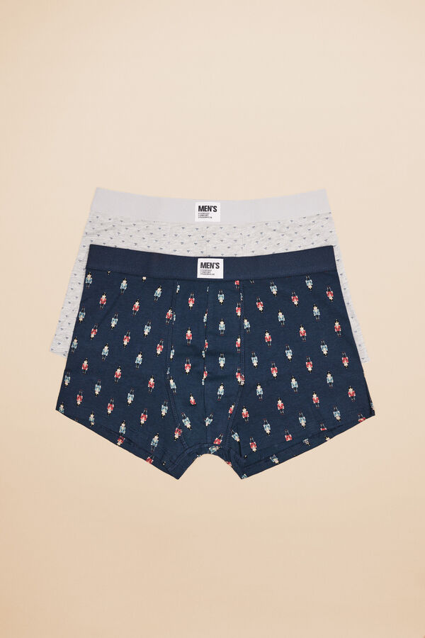 Womensecret Pack 2 calzones bóxer cascanueces azul azul