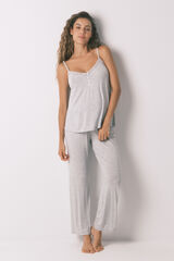 Womensecret Pijama capri "premamá" pijama gris soft touch gris