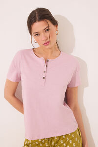 Womensecret Playera manga corta 100% algodón color rosa rosa
