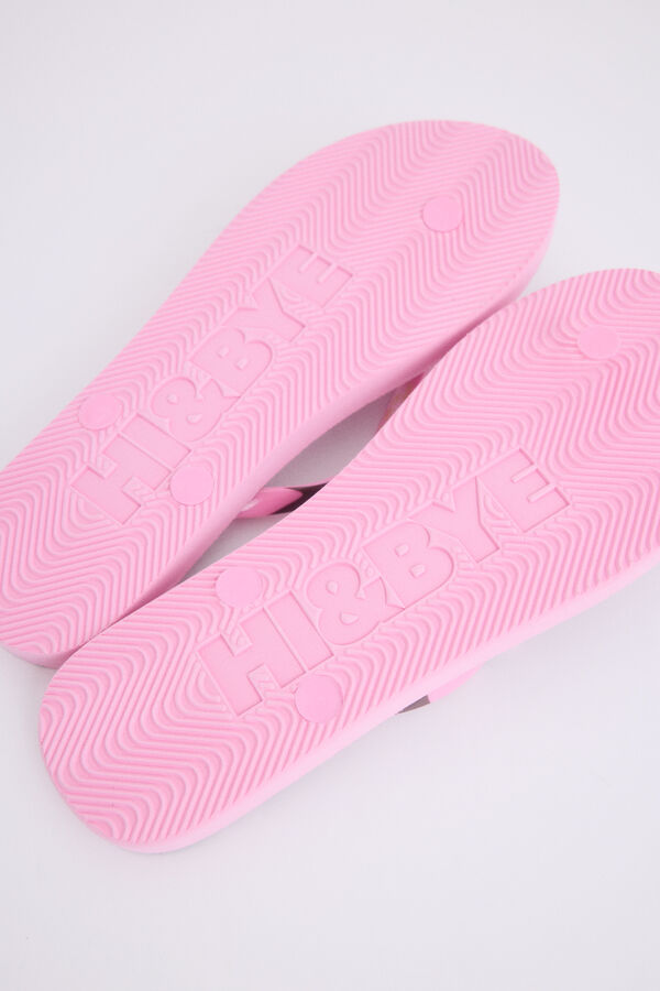 Womensecret Chanclas con estampado de logo en color rosa rosa