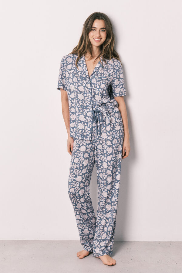 Women'secret Pijama camisera estampado de flores de viscosa estampado