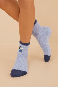 Womensecret Calcetines pelo Snoopy azul