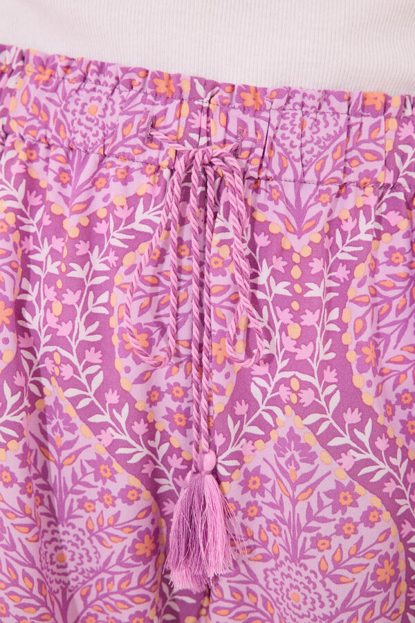 Womensecret Pantalón de viscosa con estampado boho  estampado
