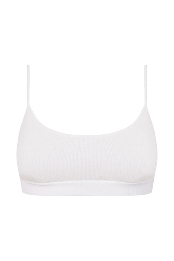 Womensecret Brasier top algodón marfil marfil